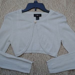 Amy Byer Girls Crop Top Sweater Jacket
